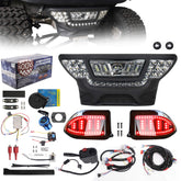 NOKINS LED Light Kit for Club Car Precedent | Deluxe Headlight, Low/High Beam | QC3.0 USB, Scanning Turn Signals | 20A DC Converter